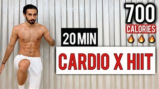 BURN 700 CALORIES with this 20 Min Cardio HIIT  ALL STANDING No Equipment No Repeats [upl. by Nerhtak]