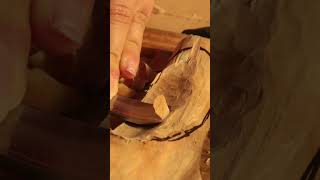 Carving a custom mic stand from birch wood asmr wood carving satisfying woodcarving [upl. by Slemmer654]