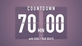 70 Minutes Countdown Timer Flip clock🎵  SOUL RampB Beats 🎧  Bells 🔔 [upl. by Etireuqram]