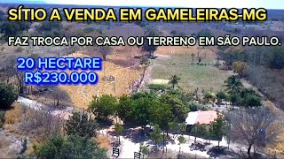 SÍTIO A VENDA  FAZ TROCA POR CASA EM SÃO PAULO 20 HECTARE 230000 38997479047 [upl. by Naus]