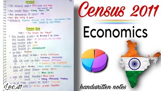 Census 2011  Indian Economy  Handwritten notes  Lec41  An Aspirant [upl. by Enelear76]