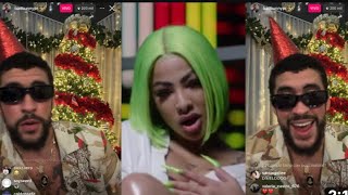 YAILIN se sorprende con Bad Bunny escuchando su nueva música 😳 TEKASHI le da like [upl. by Marigolda138]