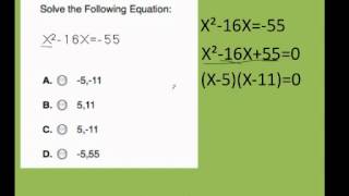 How to solve quadratic equations PERT test practice [upl. by Funch]