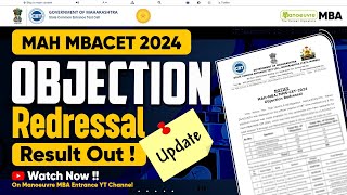 MAH MBA CET 2024 Objection Redressal  Final Answer Key Out  Check Out Now [upl. by Nlycaj]