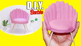 Barbie Miniature Chair DIY Crafts [upl. by Ayr]