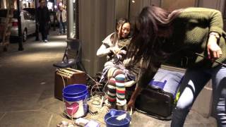 New Orleans violinist street performer plays Freebird [upl. by Herwick]