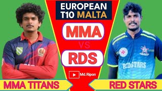 T10Red Stars vs MMA TitansEuropean Cricket Series Malta 2024 live [upl. by Lucrece500]