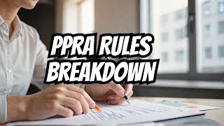 PPRA Rules 2004 Part 02 Explained in Detail [upl. by Bascomb453]