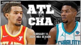 Atlanta Hawks vs Charlotte Hornets Full Game Highlights  Feb 14  2024 NBA Season [upl. by Elehcar]