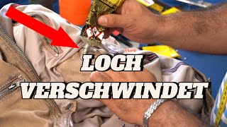 LOCH IN LEDERJACKE VERSCHWINDEN LASSEN😎🕵️ In nur 10 Min Tutorial [upl. by Eelyek]