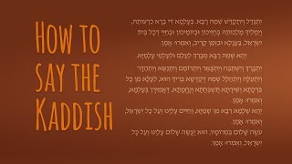 How to Say the Mourners Kaddish  The Jewish Prayer of Mourning [upl. by Dessma]