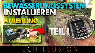 💧🌿AUTOMATISCHES BEWÄSSERUNGSSYSTEM Verlegen 🔥TEIL 1  Bewässerungssystem Gardena selber bauen 😨😱 [upl. by Susanetta]