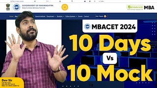 MAH MBA CET 2024  10 Days Vs 10 Mock  Analyze Your Preparation Through Mock  Only 10 Days Left [upl. by Innattirb]