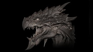 Rathalos Head ZBRUSH TIMELAPSE [upl. by Arlinda]