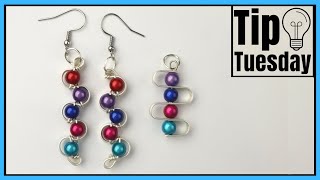 Flat Wire Earrings Tip Tuesday Tutorial [upl. by Litnahc]