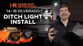 1418 Chevrolet Silverado Morimoto 4Banger Ditch Light Install  Headlight Revolution [upl. by Arlee]