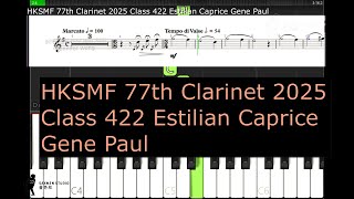 HKSMF 77th Clarinet 2025 Class 422 Estilian Caprice Gene Paul [upl. by Haakon]