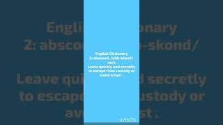 English dictionary youtube shortsviral english englishlearning englishspeaking [upl. by Eelibuj]