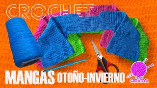 MANGAS tejidas a CROCHET  OTOÑO  INVIERNO ♥ [upl. by Brahear81]