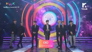 ENG 171202 EXO  Best Artist Of The Year Award Speech 2017 MelOn Music Awards [upl. by Melvin]