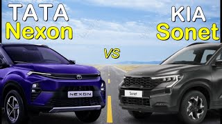 All New KIA SONET 2024 VS ALL New TATA Nexon  Full Detail comparison  Feature Safety Price [upl. by Eitnom]