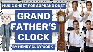 Music sheet with letters quotGrandfathers clockquot for soprano recorder duet music sheet [upl. by Saimerej]