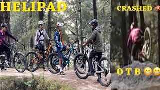 HELIPAD  DANGEROUS CRASH 💥  MOUNTAIN BIKING IN NEPAL 🇳🇵 Rakeshlamaoffical [upl. by Atal69]