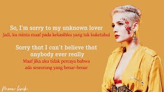 Halsey  Sorry  Lyrics dan terjemahan Indonesia [upl. by Aihsikal]