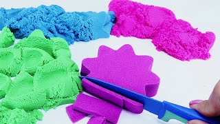 ASMR Satisfying Soap amp Kinetic Sand Scooping  Satisfying ASMR Video [upl. by Atilahs]