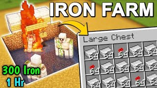 EASIEST IRON FARM IN MINECRAFT POCKET EDITION  120121  Best Iron Farm In Minecraft PE [upl. by Yreva210]