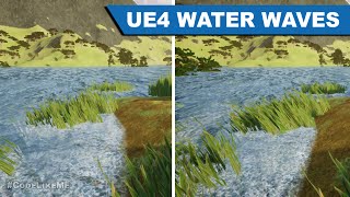 Unreal Water Material Part IV  Water Waves  UE4 Tutorials 351 [upl. by Anu778]