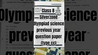 Class8 silverzone Olympiad science previous year question paper part2type ccstudydrive [upl. by Odnesor]