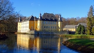 Dyck Castle with the romantic landscape garden Germany HD [upl. by Alyos427]