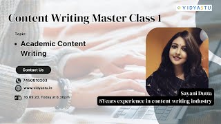 Free Master Class  Content Writing  Placement  Jobs [upl. by Nage]