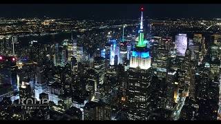 New York City Night 4k Drone [upl. by Robillard]