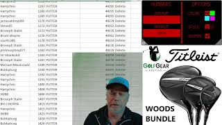 LIVE DRAWS FOR A TITLEIST WOODS BUNDLE CHOICE OF WEDGES AND LOTS MORE [upl. by Atrice]