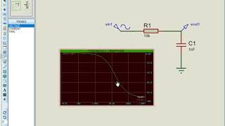 Proteus شرح Frequency response graph AC analysis شرح Low pass filter Freq response plotting [upl. by Ardnosal]