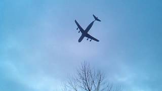 C5 Galaxy TF39 AFC Championship New England Patriots Flyover [upl. by Bach553]