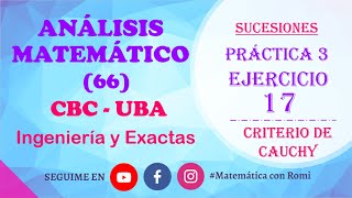 Análisis Matemático 66  Práctica 3  Ejercicio 17 [upl. by Cecilius]