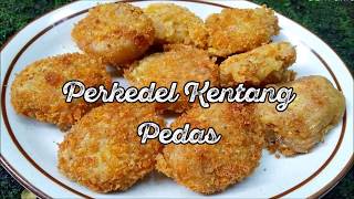 Resep Perkedel Kentang Pedas pakai Bubuk Cabe Aida  Rasanya PEDAS [upl. by Danby]