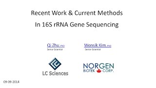 Webinar  16S rRNA Gene Sequencing  Recent Work amp Current Methods [upl. by Anicul]