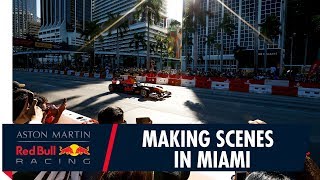 F1 Festival Miami  Patrick Friesacher Makes Scenes On The Streets [upl. by Phelgon104]