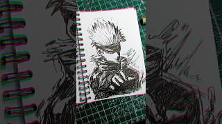 pen scribbles gojo satoru  jujutsu kaisen art drawing gojo jujutsukaisen [upl. by Aitra]