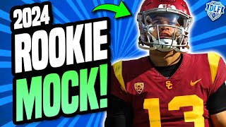 LIVE 2024 Superflex AND 1QB Rookie Mock Drafts  Dynasty Fantasy Football 2024 [upl. by Nittirb]