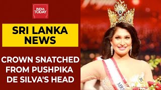 Mrs World 2019 Snatches Sri Lankan Pageant Winner’s Crown Off Her Head  Watch  India Today [upl. by Imij]