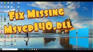 How To Fix msvcp140dll Missing Error Windows 1087  2021 [upl. by Nodnrb]