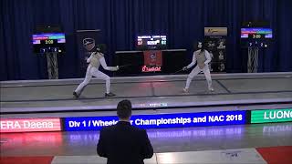 2018 April NAC Div II Womens Foil Gold Talavera vs Luong [upl. by Rogozen975]