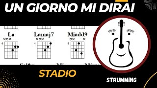 Un giorno mi dirai Stadio  Tutorial Chitarra  Accordi [upl. by Annohsed]