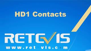 How to setup HD1 CONTACTS [upl. by Lorollas545]