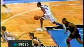 McGrady collects his 1st career tripledouble vs Allen Iverson 20012002 [upl. by Ripley964]